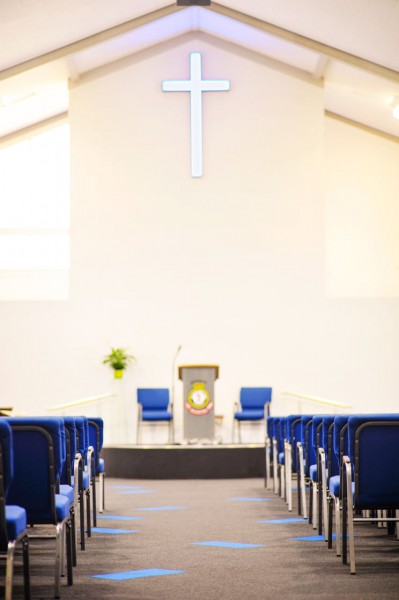 Alloyfold Church chair beam NewLynn Salvation Army AKL 2019 3033